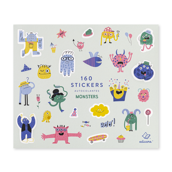 160 STICKERS MONSTERS
