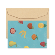 POSTCARD - 10 CUBES - FRUITS