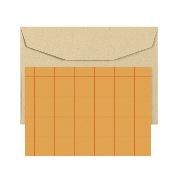 POSTCARD - ORANGE SQUARES (SQUARED)